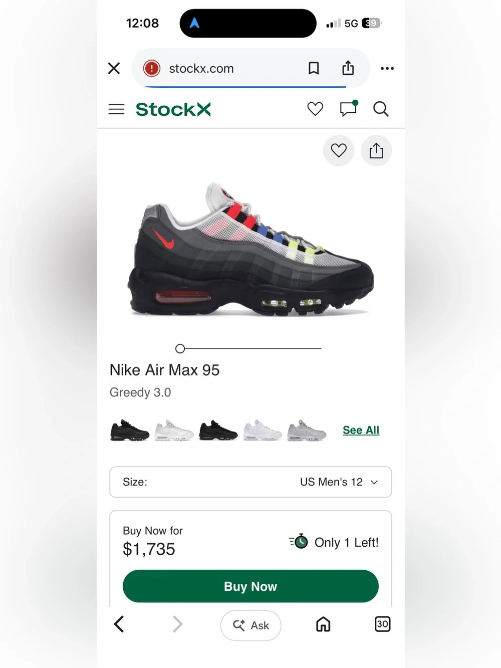 Nike Air Max 95 'Greedy 3.0' Colorway: 